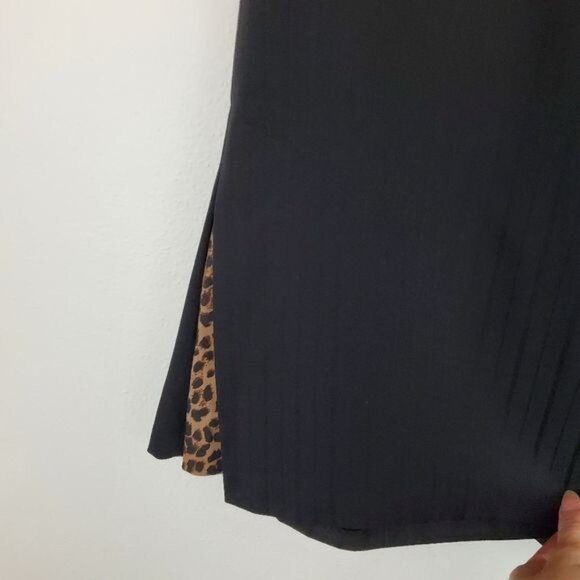 Vintage Cleveland Street wide leg capri culottes with cheetah print panel - Picture 6 of 11